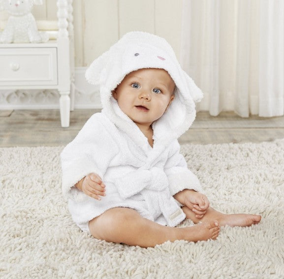 Cartoon hooded baby bathrobe