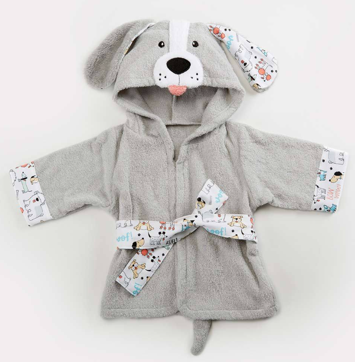 Cartoon hooded baby bathrobe