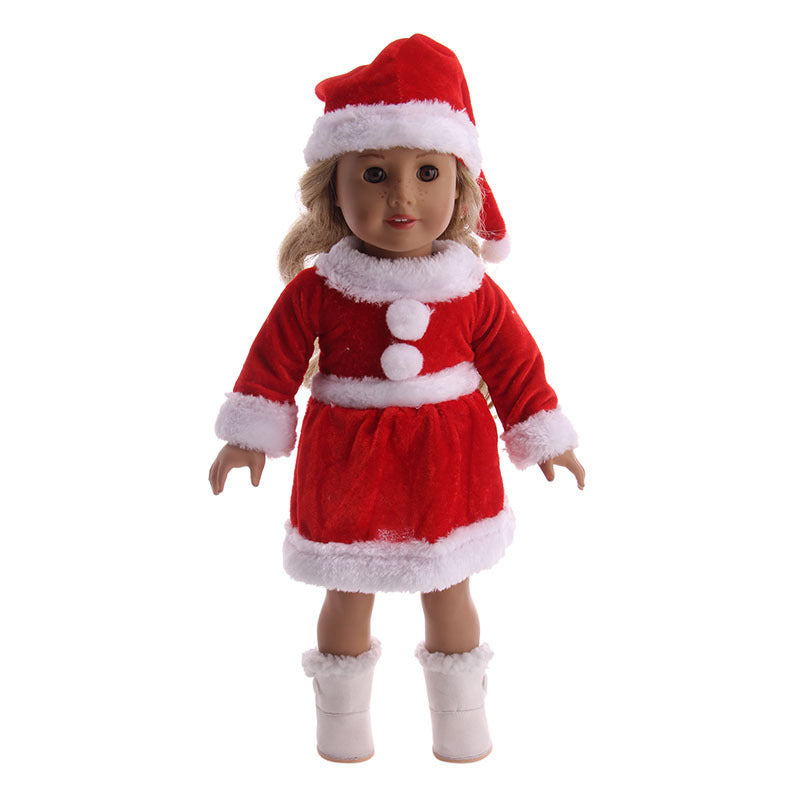 New 18-inch American Girl Doll Accessories Christmas Clothes 43cm Xiafu Baby Skirt Suit