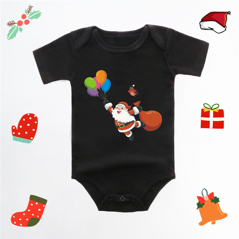 Merry Christmas Red Deer Baby Jumpsuit Romper