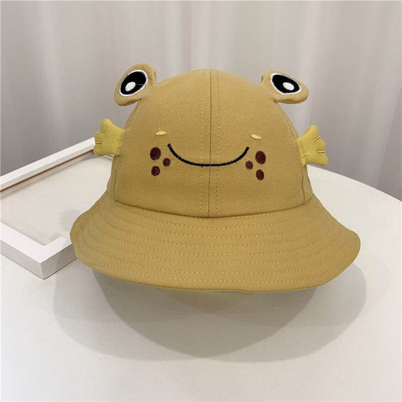 Kitten And Frog Sun Baby Hat