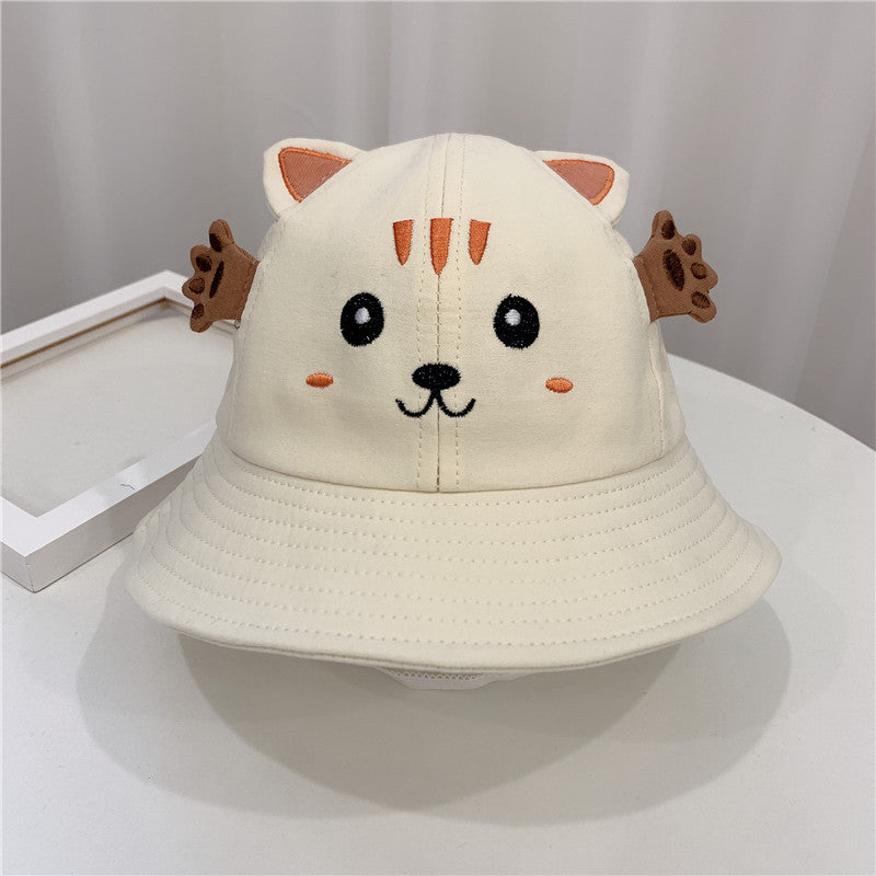 Kitten And Frog Sun Baby Hat