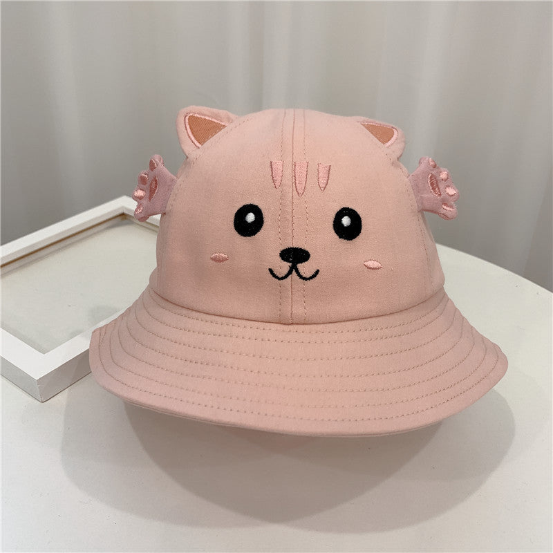 Kitten And Frog Sun Baby Hat