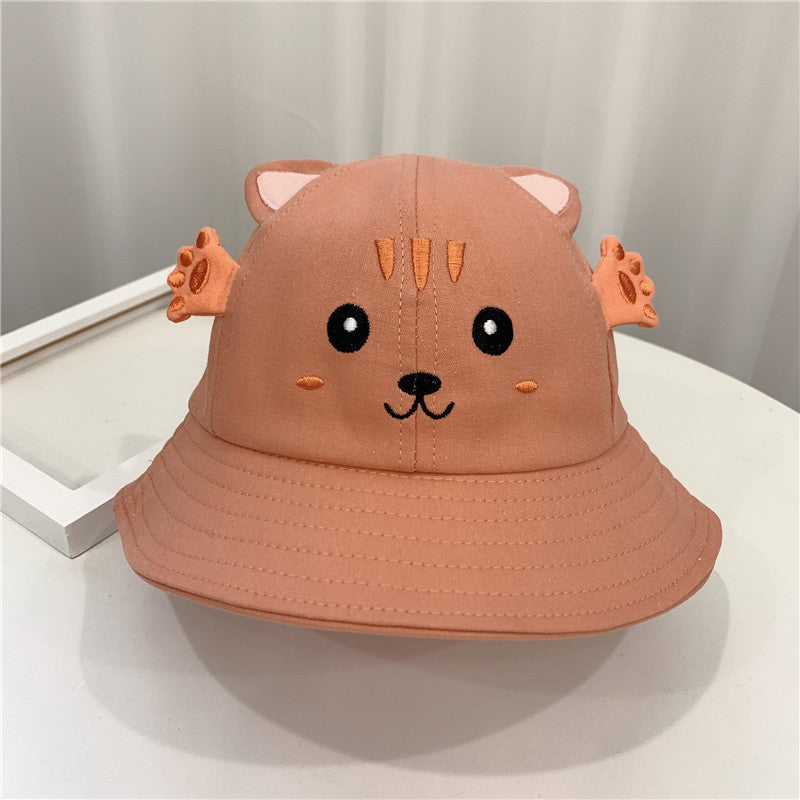 Kitten And Frog Sun Baby Hat