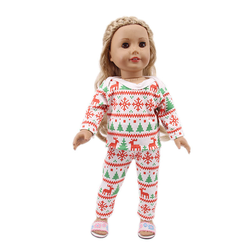 New 18-inch American Girl Doll Accessories Christmas Clothes 43cm Xiafu Baby Skirt Suit