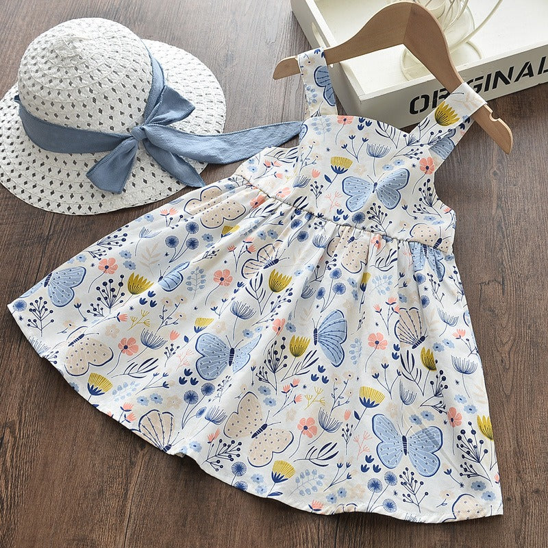 Baby Girls butterfly Printed Cotton dress