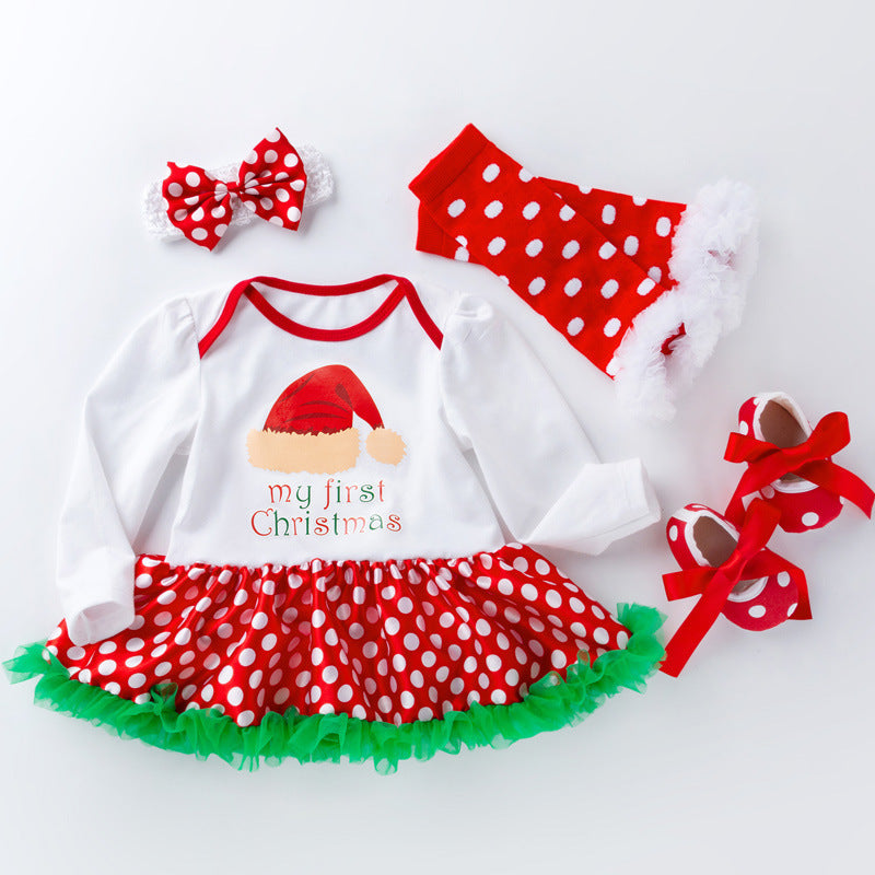 Christmas Baby Suit Long Sleeve Baby's Gown