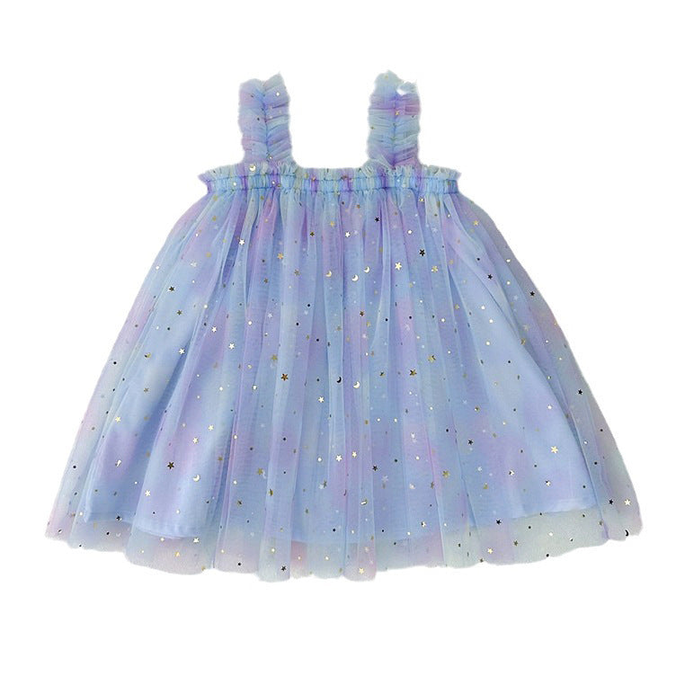 Girls' Straps Tulle Colorful Princess Dress