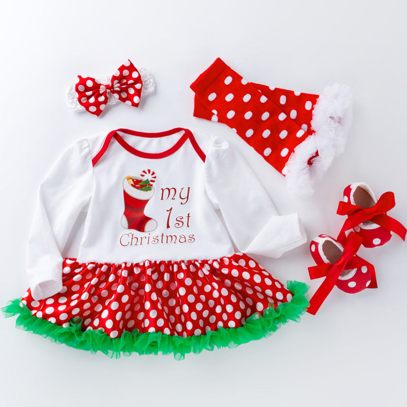 Christmas Baby Suit Long Sleeve Baby's Gown