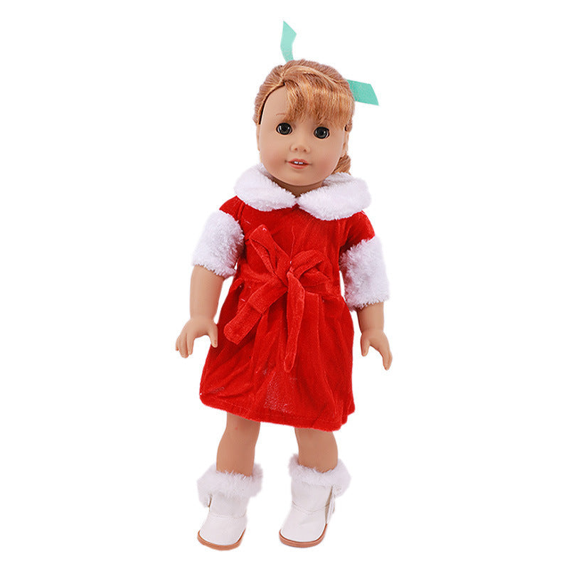 New 18-inch American Girl Doll Accessories Christmas Clothes 43cm Xiafu Baby Skirt Suit