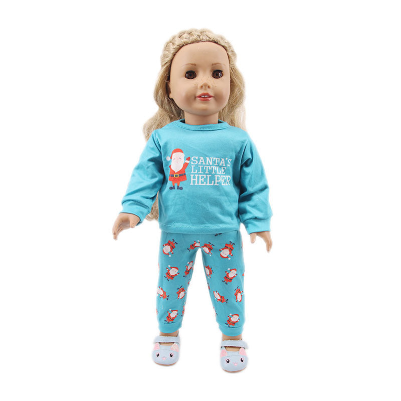 New 18-inch American Girl Doll Accessories Christmas Clothes 43cm Xiafu Baby Skirt Suit