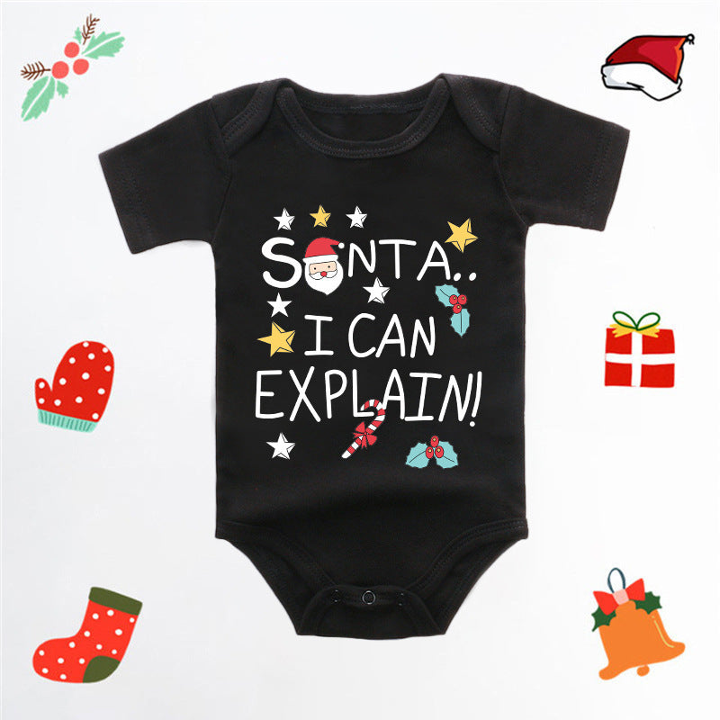 Merry Christmas Red Deer Baby Jumpsuit Romper