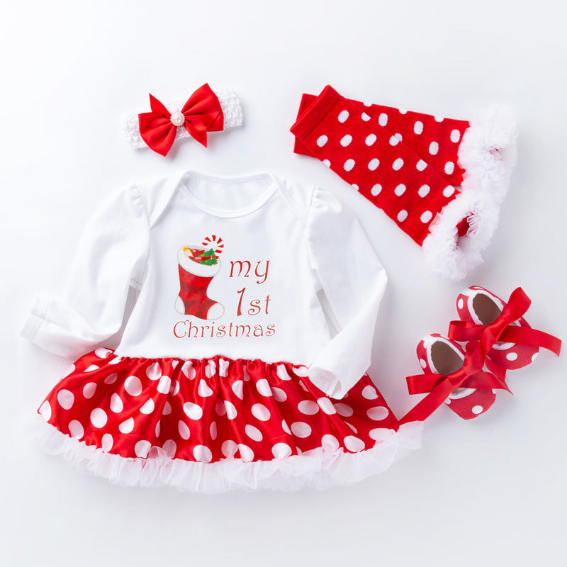 Christmas Baby Suit Long Sleeve Baby's Gown