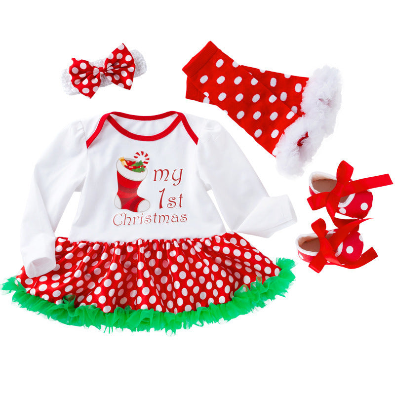 Christmas Baby Suit Long Sleeve Baby's Gown