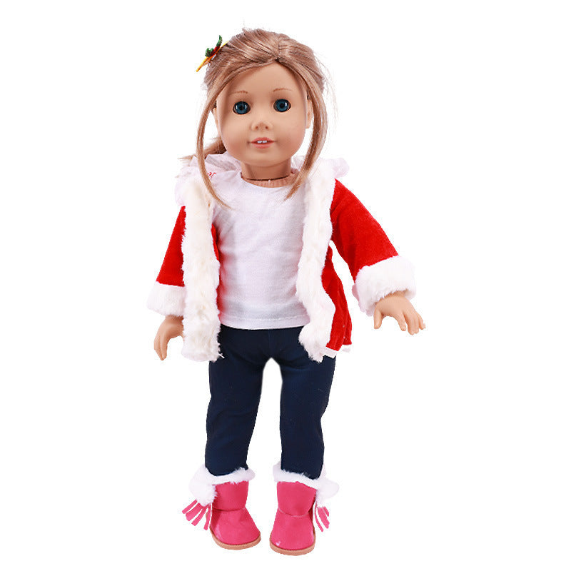 New 18-inch American Girl Doll Accessories Christmas Clothes 43cm Xiafu Baby Skirt Suit