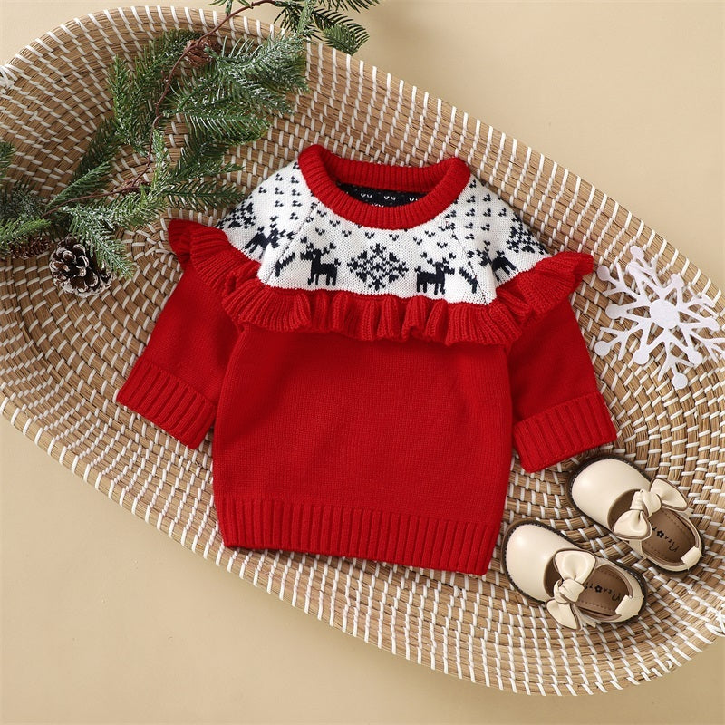 Baby Girl's Christmas Flounce Top