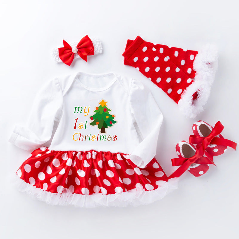 Christmas Baby Suit Long Sleeve Baby's Gown