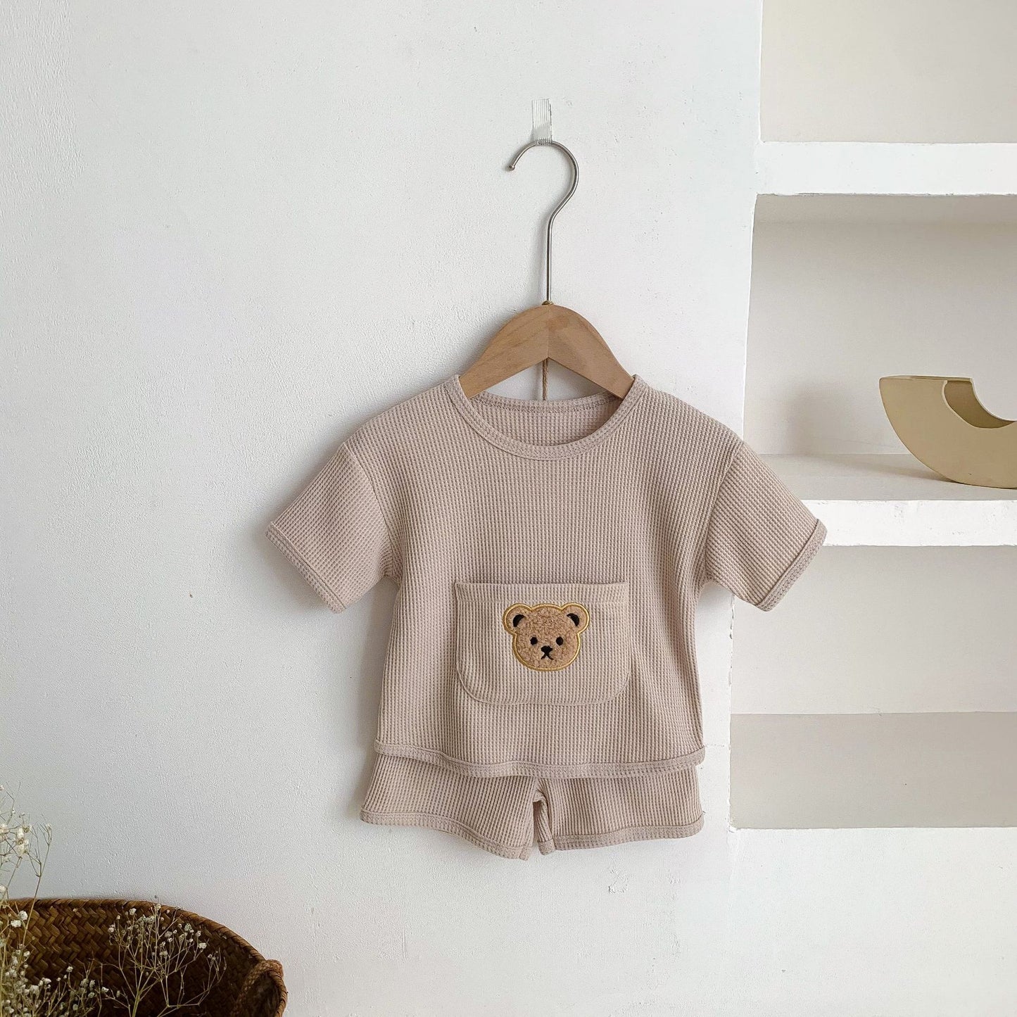 2 Pcs unisex summer bear set