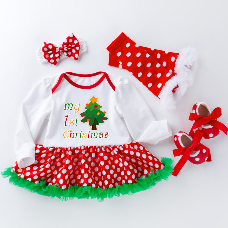 Christmas Baby Suit Long Sleeve Baby's Gown