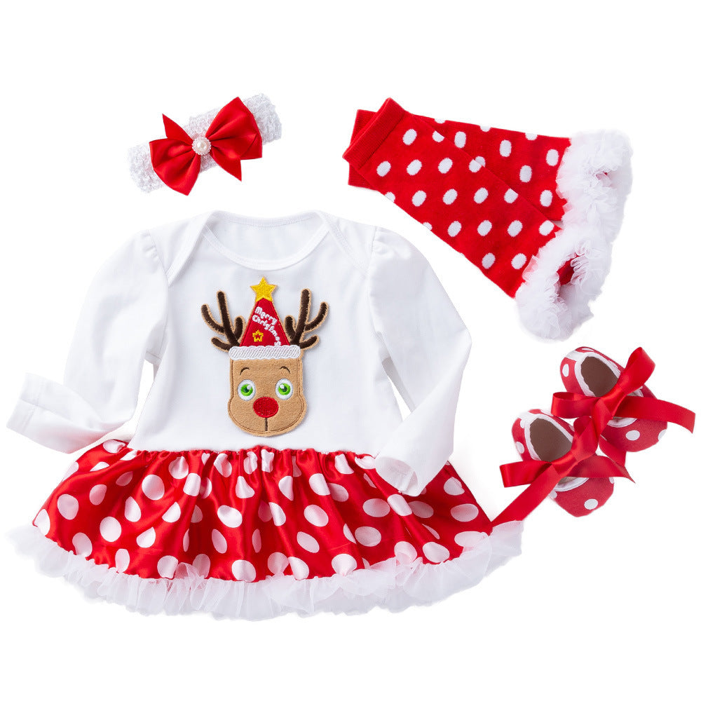 Christmas Baby Suit Long Sleeve Baby's Gown