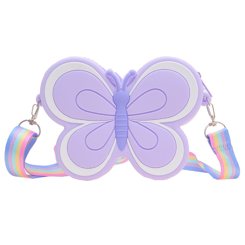 Children's Silicone Cute Butterfly Shoulder Bag