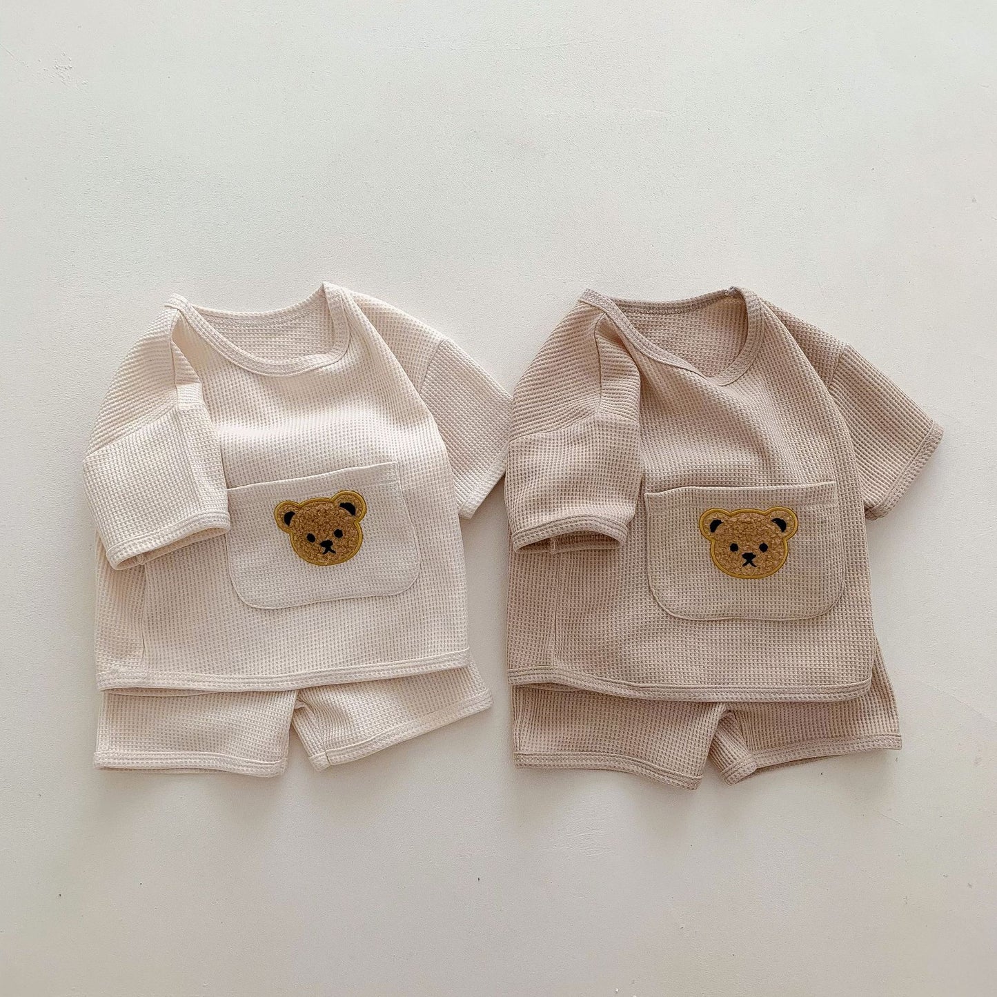 2 Pcs unisex summer bear set