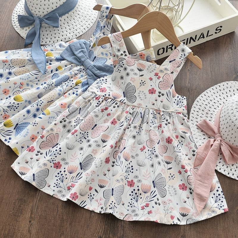 Baby Girls butterfly Printed Cotton dress