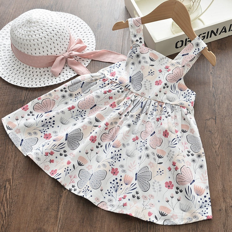 Baby Girls butterfly Printed Cotton dress