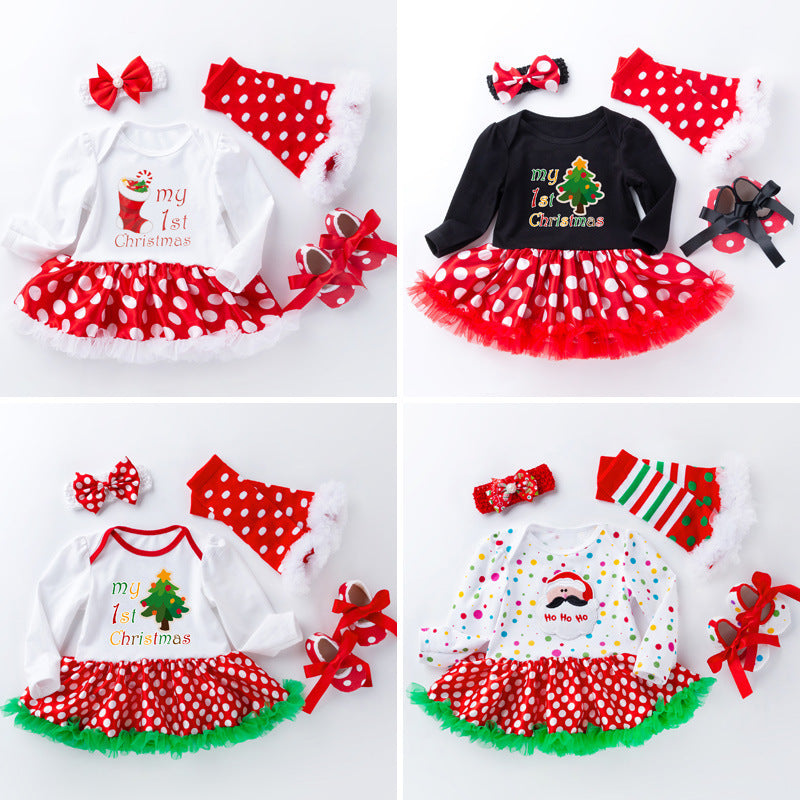 Christmas Baby Suit Long Sleeve Baby's Gown