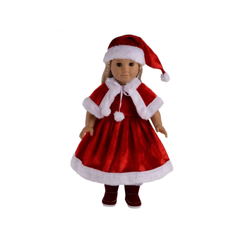 New 18-inch American Girl Doll Accessories Christmas Clothes 43cm Xiafu Baby Skirt Suit