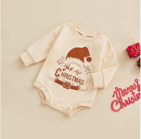 Fashion Christmas Baby Rompers 0-24M Toddler Newborn Infant