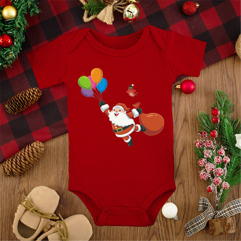 Merry Christmas Red Deer Baby Jumpsuit Romper