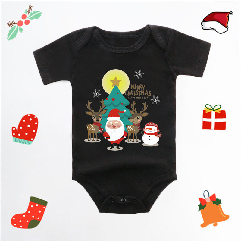 Merry Christmas Red Deer Baby Jumpsuit Romper