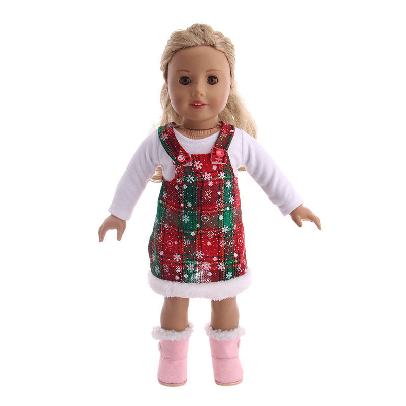 New 18-inch American Girl Doll Accessories Christmas Clothes 43cm Xiafu Baby Skirt Suit