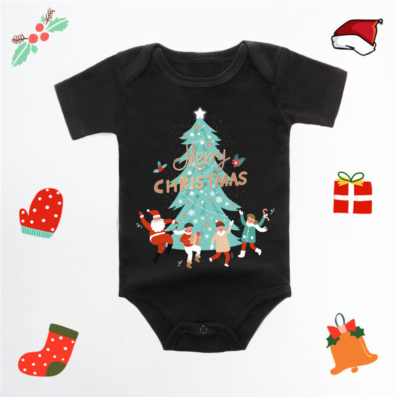 Merry Christmas Red Deer Baby Jumpsuit Romper