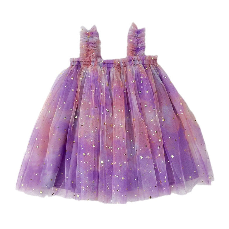 Girls' Straps Tulle Colorful Princess Dress