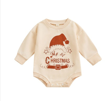 Fashion Christmas Baby Rompers 0-24M Toddler Newborn Infant